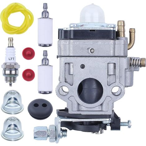 Kit de carburateur, filtre à carburant, ligne, ampoule de pré-amorçage et clapet anti-retour pour moteur 2 temps 43cc 49cc / (1/5)