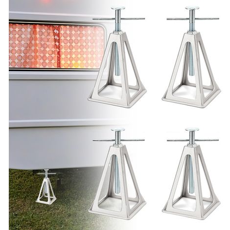 SWANEW Cavalletti con cremagliera Stampelle 1000kg camper Stampelle supporto Jack 4 pezzi