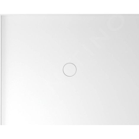 Receveur de douche rectangulaire en marbre de culture MIRAI, 100x80x1,8cm, gauche, blanc (1/5)
