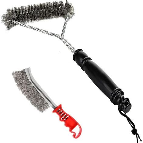Einteilige Grillbürste, Grillzubehör für 30,5 cm (12 Zoll) Grills, mit Metallbürstenkopf und Anti-Verbrennungssystem, für die schnelle und effiziente Reinigung aller Grillroste. (1/5)