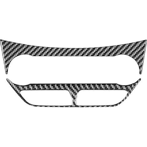 Garniture de panneau de commande de climatisation de console centrale en fibre de carbone pour Ford Escape 2013-2016 - Accessoire intérieur (1/5)
