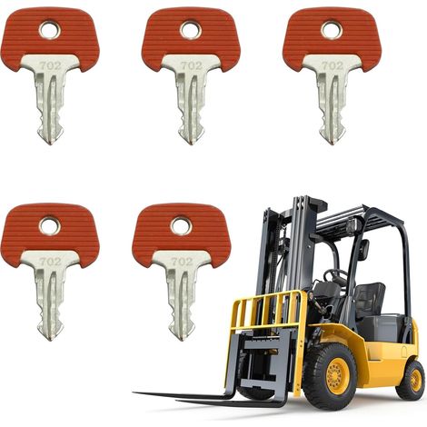 5 pièces remplacement 702 clé de contact,pour machines de construction, clés de contact, excavatrices, Machines de Construction Tracteur Balayeuse Tracteur Équipement Lourd Accessoires Remplacement (1/5)