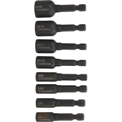 douilles de taraudage en acier allié haute dureté, tige hexagonale 1/4", accessoires pour tournevis pneumatique