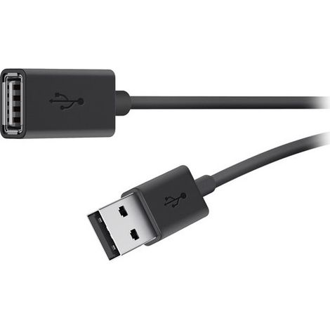 Belkin USB 2.0 A M/F 1.8m cavo USB 1,8 m USB A Nero