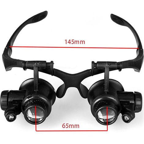 Loupe frontale avec éclairage LED pour la réparation de bijoux et de montres (1/5)