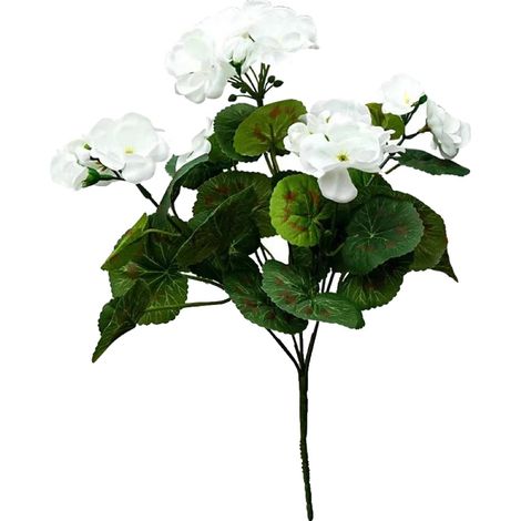 Flores artificiales, diseño realista, decoración del hogar, blanco, 2 unidades (1/2)