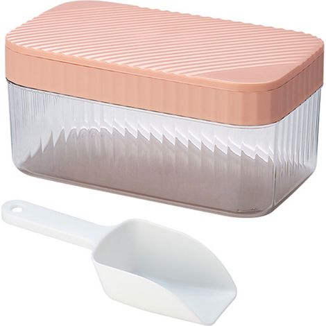 1 pièce Moule à glaçons en silicone, 32 compartiments carrés, avec couvercle et pelle, pour cocktails et thé au lait (1/5)