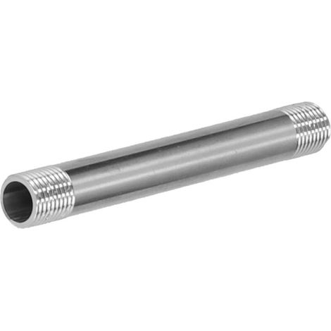 Raccords de tuyauterie en acier inoxydable G1/4 mâle 10 cm, filetage mâle, joint fileté, fournitures de plomberie (1/5)