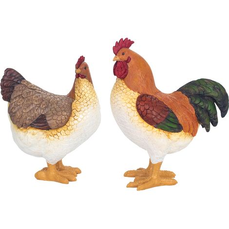 Signes Grimalt Figura De Gallina Figuras  Figura Gallina 2 U Animales Naranja 11x23x27cm 31030