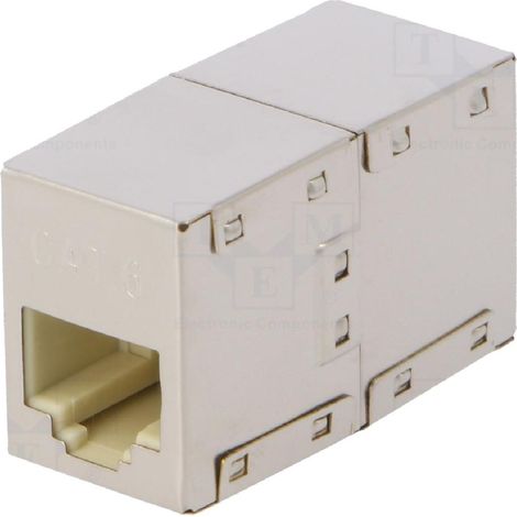 Connecteur RJ45 femelle x2 - Metallise