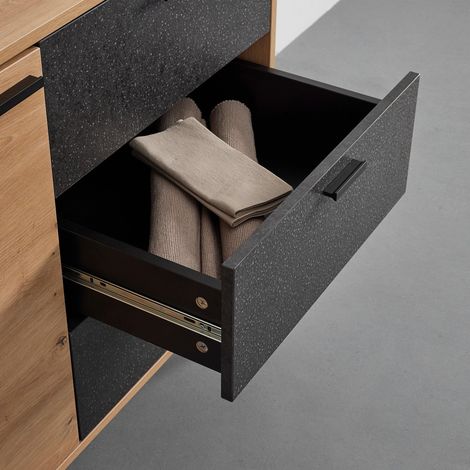 Mömax Sideboard Fosca Eichenfarben/Schwarz MDF (1/5)
