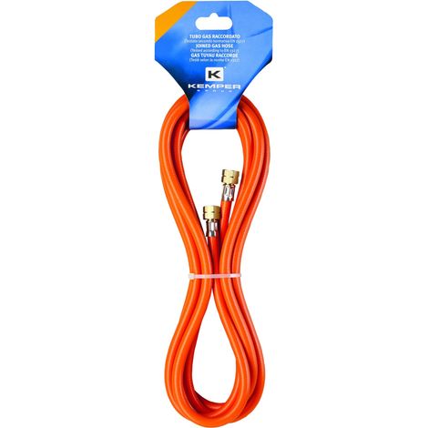 Kemper – Tuyau haute pression propane 3/8'''' – Longueur 5m – Soudure et découpe à flamme – Connexion avec détendeur haute pression