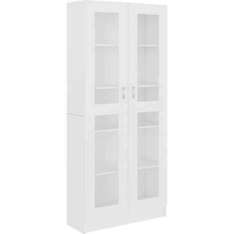 Maison Exclusive - Vitrinenschrank Weiß 82,5x30,5x185 cm Holzwerk