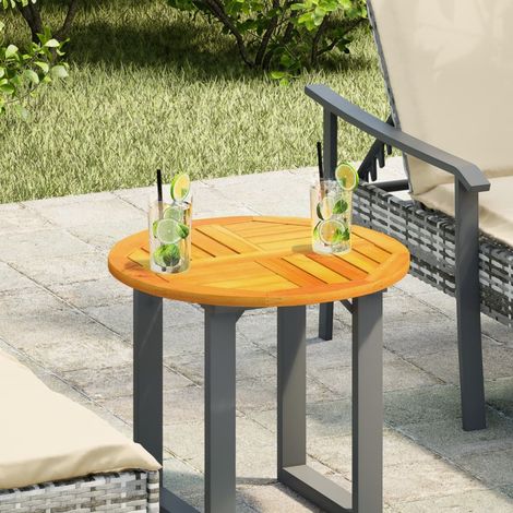 Maison Exclusive - Piano per Tavolo Ø50x2 cm Rotondo in Legno Massello di Acacia (1/5)