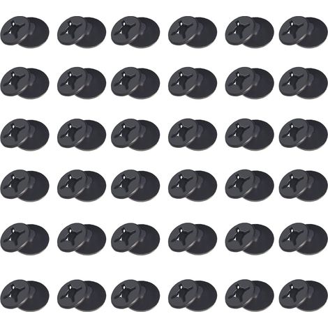 Lot de boutons de fixation pour moustiquaire, fenêtre, moustiquaire, fenêtre de toit, sans perçage (36PCS, Noir) (1/5)