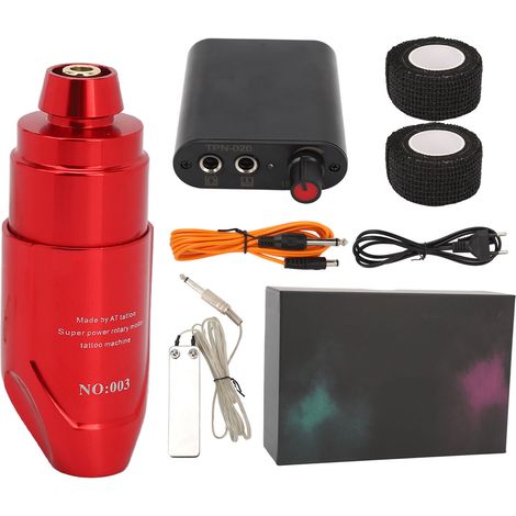 Kit de machine à tatouer Liner Shader 5.5, tête mâle, bloc d'alimentation pour débutants, prise EU 90-265V (1/5)
