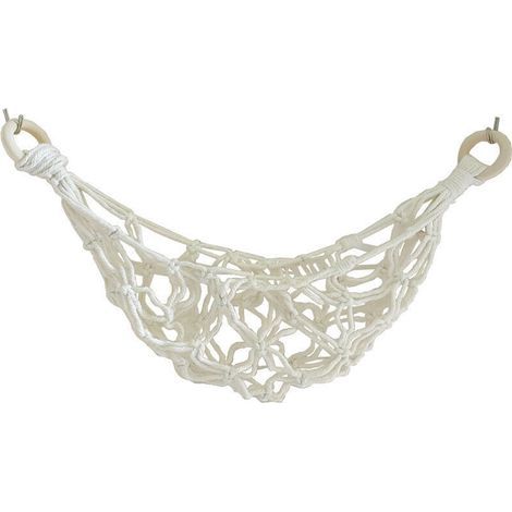 22 Inch Fruit Hammock with 2 Screw Hooks Handwoven Cotton for Space Saving Under Cabinets Kitchen Home Camping (1/5)