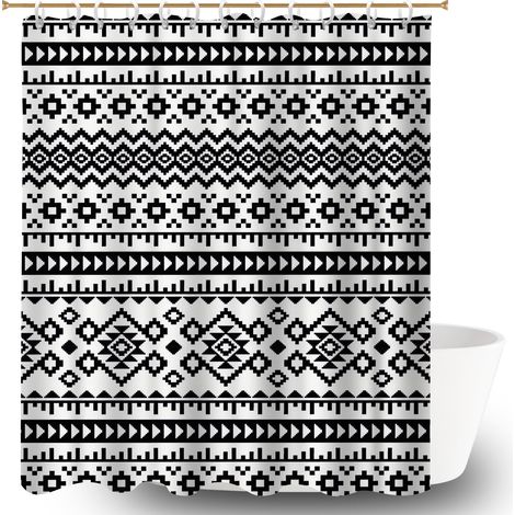 Rideau de douche 180x180 décoratif rideau étanche pour votre chalet à la montagne (1/5)