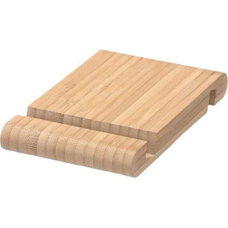 Soporte de bambú para teléfono móvil/tableta
