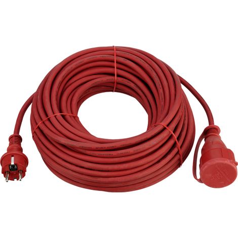 REV Verlängerungskabel Außen 25 Meter H05RR-F3G1,5 rot