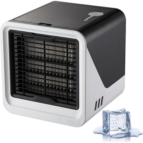 Refroidisseur d'air portable 500 ml, ventilateur personnel 3-en-1 avec vitesse réglable, mini climatiseur portable pour la maison, le bureau