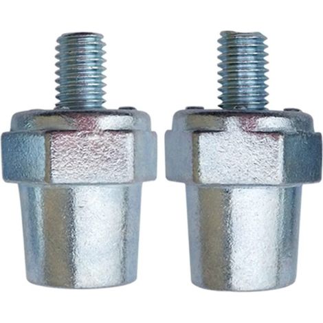 2pcs universal positive negative battery terminal connector, silver corrosion resistance plug, convenient battery wiring post terminals, side extension with terminals ((+): 17-19mm, (-): 15-17mm). (1/5)