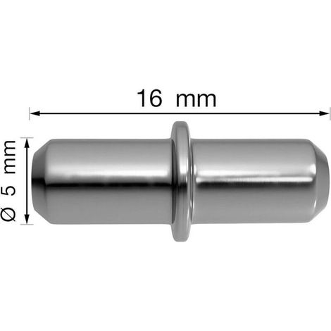 100 Pièces Supports d'Étagère en Acier Plaqué Nickel 5mm, Chevilles Solides avec Anneaux Percés pour Fixation Robuste (1/3)