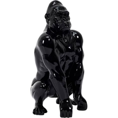Statuette Déco Gorille "Sculpture" 24cm Noir (1/5)