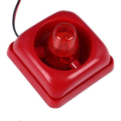 Alarme sonore et lumineuse industrielle 115 dB, sirène stroboscopique rouge ultra-puissante et feux clignotants. (1/5)