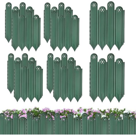 Ensemble de 10 bordures de jardin flexibles de 27 cm de haut et 2 m de long Barrières décoratives et protectrices pour pelouses, terrasses, pavés, jardins, patios et massifs de fleurs (1/5)