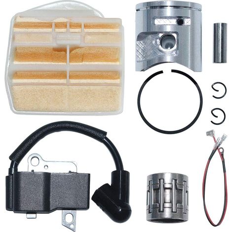 Bougie d'allumage 44mm Piston Kit de filtre à air Compatible avec Tronçonneuse Husqvarna 450 Remplace 573935701 544088903. (1/5)