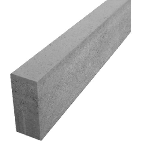 Bordillo de hormigón 100x20x8 cm. - Unidad - Aristas Rectas - Gris