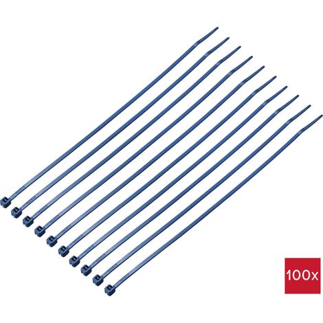 TRU COMPONENTS TC-12533348  Kabelbinder 203 mm 2.5 mm Blue Metall detektierbar 100 St.