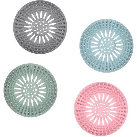Filtre à cheveux en silicone - 4PCS - Réutilisables et durables - Couleurs variées (1/4)