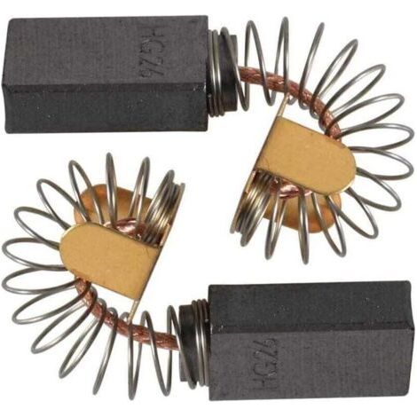 Jeu de balais de charbon de rechange (2 pièces) pour Bosch 1619X08020, 1619X07410, 1619X01351, 2610320391 et scies circulaires Skil HD77 - S77 (1/2)