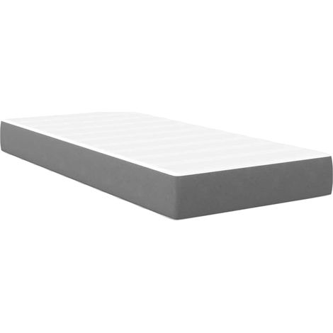 Maison Exclusive - Bettmatratze mit Matratze Hellgrau 90 x 200 cm
