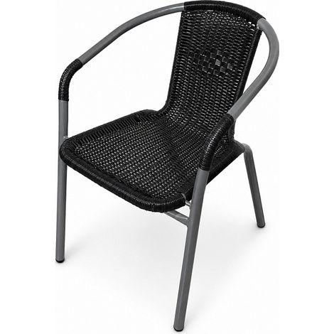 Aga Gartenstuhl RATAN Grau/Schwarz