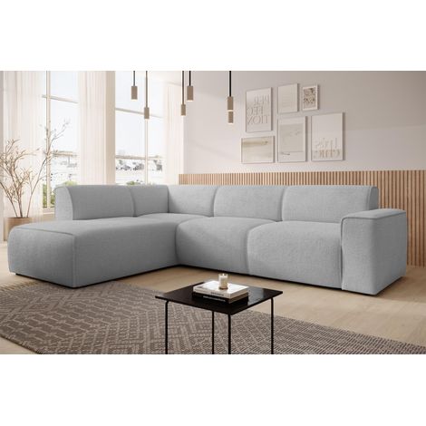 AX LIVING Couch Sofa L Form Didim L Hellgrau – 292 cm, stilvoll & bequem L