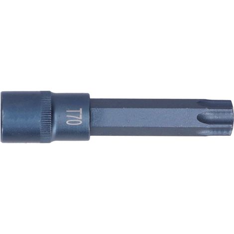 Lot S2 Sternbit aus legiertem Stahl T70 1/2 x 100 mm für elektrische Schlagschrauber, brüniert, Werkzeug in Blisterverpackung (1/5)
