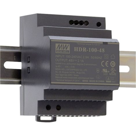Mean Well HDR-100-15 Hutschienen-Netzteil (DIN-Rail) 15 V/DC 6.13 A 92 W Anzahl Ausgänge:1 x Inhal