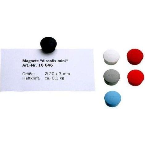 Magnetoplan Imanes Discofix Mini Rojo 20mm x 7mm