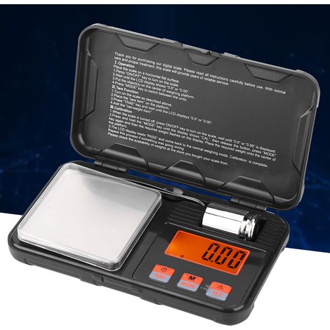 Balance électronique de poche numérique portable de haute précision (200 g, 0,01 g) avec écran LCD.