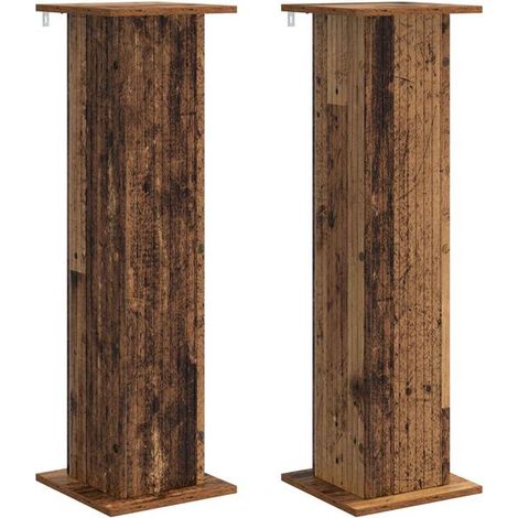 Ensemble de 2 supports à plantes vintage en bois, 30,5 x 30 x 100,5 cm (1/5)