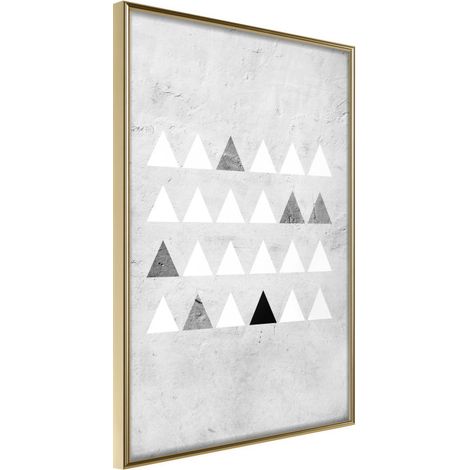 Affiche Murale Encadrée "Christmas Tree Plantation" 21 x 30 cm Or