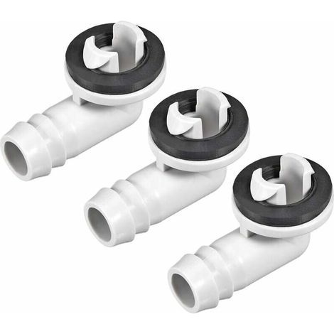 Connecteur coude pour climatisation drainage tuyau 15mm – 3 pièces – Anneau en caoutchouc anti-fuite – Installation facile (1/5)