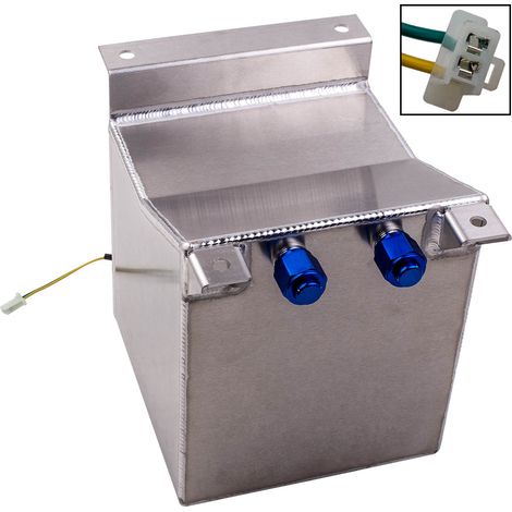 Universal 2.5 Gallon 10 L Fuel Cell Tank w/Sensor+ Foam AN10 Fitting Aluminium (1/5)