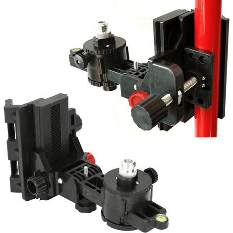 Trépied pour niveau laser – Adaptateur réglable 360° – Montage mural et plafond – Matériau ABS – Hauteur 0-10 cm (1/5)