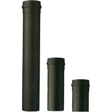 TUBO P/STUFA A PELLET H  25 CM D 10 CM NERO OPACO