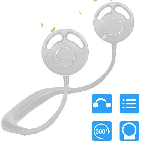 Ventilateur portable, ventilateur USB silencieux, ventilateur mains libres sans pales, 2 ventilateurs pour la randonnée et le camping en plein air (1/5)