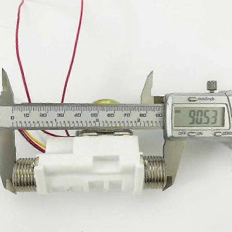 Vanne de régulation de débit d'eau chaude nickelée G1/2" BSP 100 °C, compteur à turbine d'eau 12 V, débitmètre 1-30 l/min, capteur d'eau Isentrol 12 V (1/4)